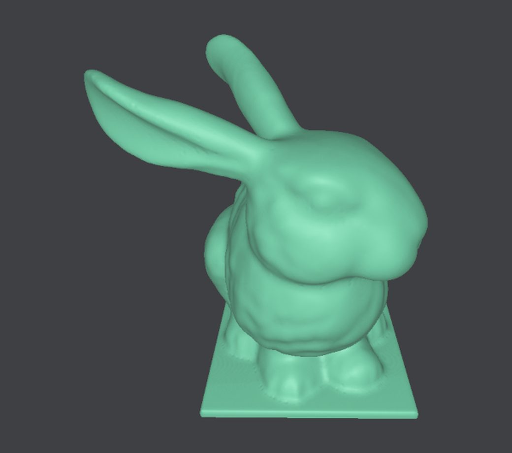 Final finishing layer matching the target bunny.